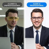 Stylish Blue Light Blocking Glasses for Women or Men - Ease Computer and Digital Eye Strain, Dry Eyes, Headaches and Blurry Vision - Instantly Blocks