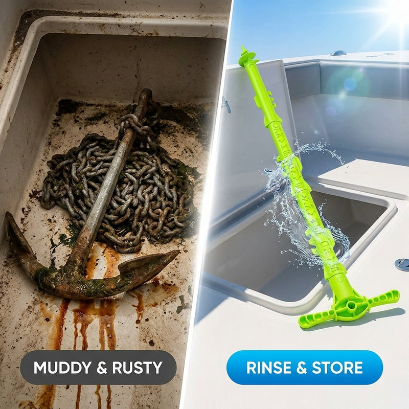 Rinse It Off and Toss It in the Storage Compartment - No Cleanup Required